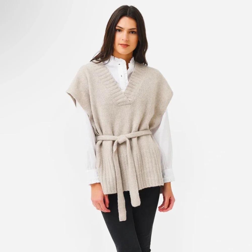 NWT Xirena camel Margo cashmere vest